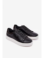 Pánské tenisky z eko kůže Černé Velton Pánské tenisky z eko kůže Černé Velton