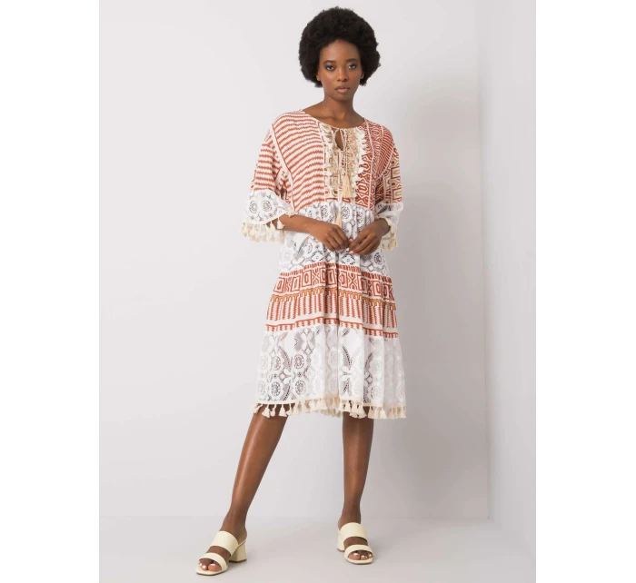 Šaty DHJ SK 13567.41P tmavě oranžová