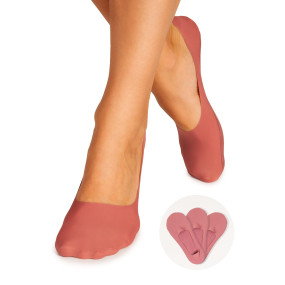 Yoclub Dámské nízké ponožky s laserovým střihem 3-pack SKB-0057K-3200 Burgundy