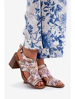 Dámské sandály RM24125 růžové - Jezzi