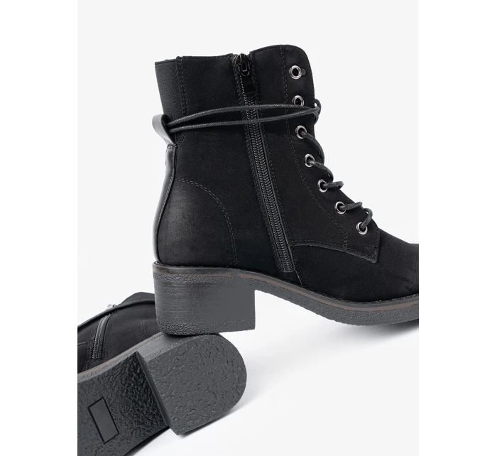 Originální černé  kotníčkové boty dámské Obcas