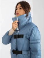 Světle modrá zimní bunda s odepínacími rukávy Factory Price (TR8139)