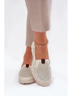 Baletky Z Přírodní Kůže  Béžové model 21690851 - VINCEZA