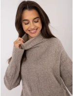 Sweter AT SW  ciemny bezowy model 20470394 - FPrice