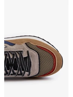 Pánské tenisky Big Star Memory Foam System Béžová-Modrá