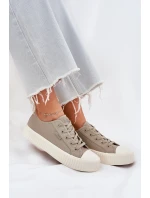 Dámské plátěné tenisky na platformě Big Star – šedé Dámské plátěné tenisky na platformě Big Star – šedé