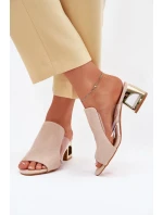 Klapky na podpatku model 214713 Step in style