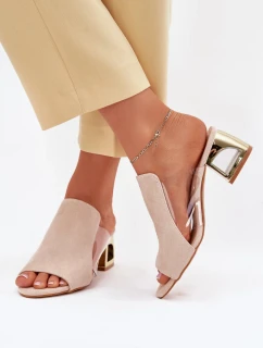 Klapky na podpatku model 214713 Step in style