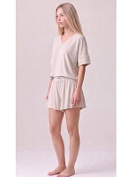 Pyžamo Luna 1313 S–XL s dlouhými rukávy, béžové Pyžamo Luna 1313 S–XL s dlouhými rukávy, béžové