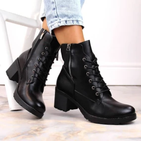 Boty na jehlovém podpatku a platformě Potocki W WOL177A černé