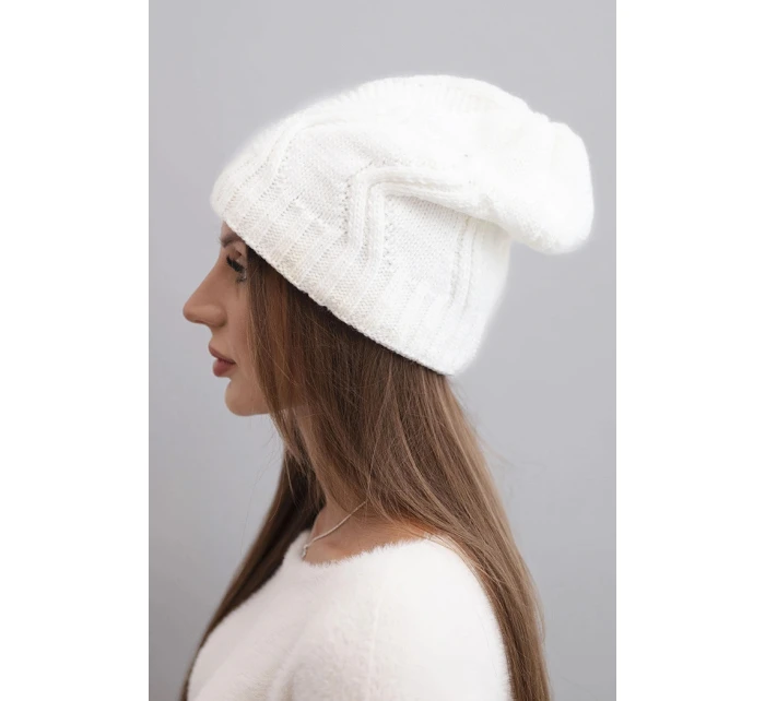 Čepice s fleecem Sylwia K244 bílá