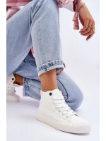 Dámské vysoké tenisky Big Star Bílé model 21610396 - Big Star Shoes Dámské vysoké tenisky Big Star Bílé model 21610396 - Big Star Shoes