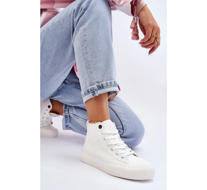 Dámské vysoké tenisky Big Star Bílé model 21610396 - Big Star Shoes Dámské vysoké tenisky Big Star Bílé model 21610396 - Big Star Shoes