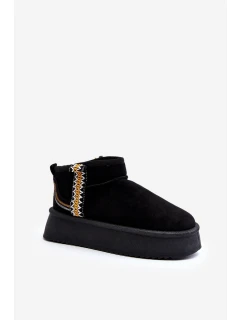 Sněhule Na Platformě S Vzorem Černé model 21645925 - Boto