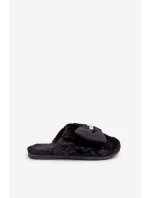 Dámské Pantofle S Kožíškem A Mašlí Černé model 21681843 - Boto Dámské Pantofle S Kožíškem A Mašlí Černé model 21681843 - Boto