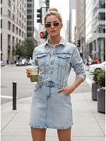 Džínové mini šaty JENSAGA  EY2592 sv.modré - DStreet