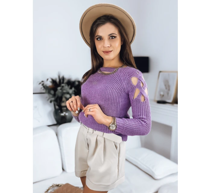 Dámský svetr LAYSI lilac FashionStreet MY1747
