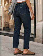 Dámské džíny Mom Fit s elastickým pasem, tmavě modré, UY3101 Dámské džíny Mom Fit s elastickým pasem, tmavě modré, UY3101