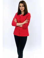 Červená prošívaná bunda s kulatým výstřihem model 16143411 - LHD Červená prošívaná bunda s kulatým výstřihem model 16143411 - LHD
