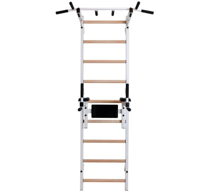 GYMNASTICKÝ ŽEBŘÍK S TYČÍ A MADLEM PRO CVIČENÍ NA LAVIČCE 722W