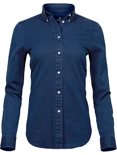 TJ Denim keprová halenka s dlouhým rukávem 18. indigo blue model 22409106 - Tee Jays