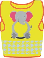 Korntex FUN Dětská bezpečnostní vesta 76.FUNY hi vis yellow/elephant