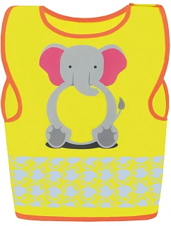 Korntex FUN Dětská bezpečnostní vesta 76.FUNY hi vis yellow/elephant
