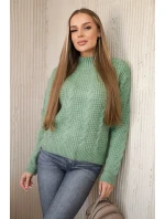 Svetr model 18966168 přes hlavu světle béžová - K-Fashion