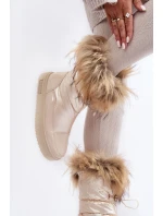Dámské Sněhule S Kožíškem Béžové Big Star MM274380
