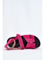 Eko Semišové Sandály Dámské S Zipem Fuchsie model 21699110 - Boto Eko Semišové Sandály Dámské S Zipem Fuchsie model 21699110 - Boto