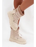 Dámské zimní boty na zip  25 44 béžové Dámské zimní boty model 21728485 - Lee Cooper