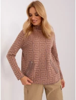 Sweter AT SW model 18955182 brązowy - FPrice Sweter AT SW model 18955182 brązowy - FPrice