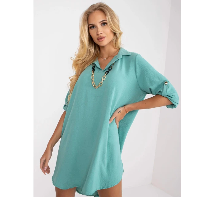 Dámské šaty volného střihu DHJ SK V2209 Mátová - FPrice