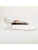 Fantastické bílo-černé gumové sandály Fantastické bílo-černé gumové sandály