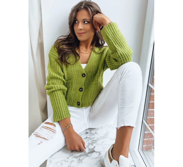 SISTERS dámský svetr světle zelený Dstreet MY1960 SISTERS dámský svetr světle zelený Dstreet MY1960