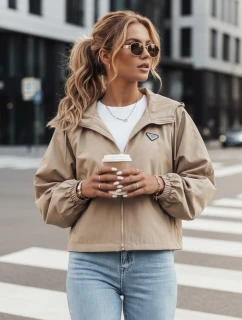 Dámská oversize bunda CATRAL tmavě béžová FashionStreet TY4190