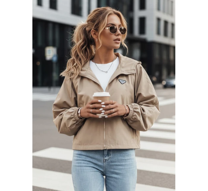 Dámská oversize bunda CATRAL tmavě béžová FashionStreet TY4190