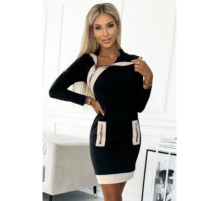 dámské šaty se třemi zipy model 18899077 - numoco