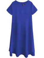 Trapézové šaty v chrpové barvě (436ART)