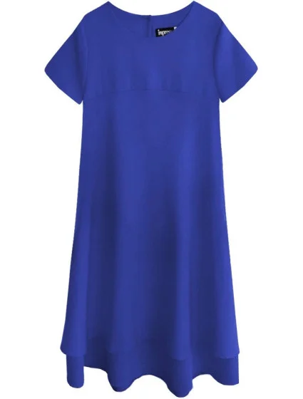 Trapézové šaty v chrpové barvě model 7739818 - INPRESS