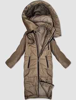 Dámská dlouhá lehce zateplená bunda S'West beige (B8509-12)