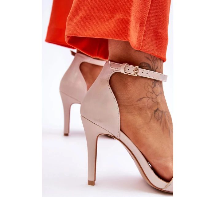 Módní sandály Beige béžové model 21612457 - VINCEZA