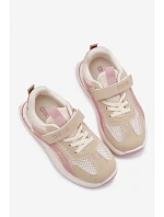 Dětské sportovní boty Big Star TT374151 HI-POLY SYSTEM Béžovo-růžové