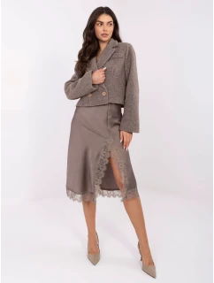 Spódnica MI SD model 21766121 ciemny bezowy - FPrice