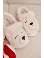 Dámské chlupaté papuče s motivem medvídka – bílé Galine Dámské chlupaté papuče s motivem medvídka – bílé Galine