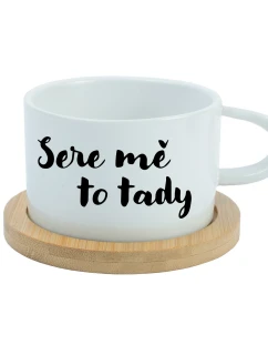 SERE MĚ TO TADY - bílý hrníček makronka 200 ml