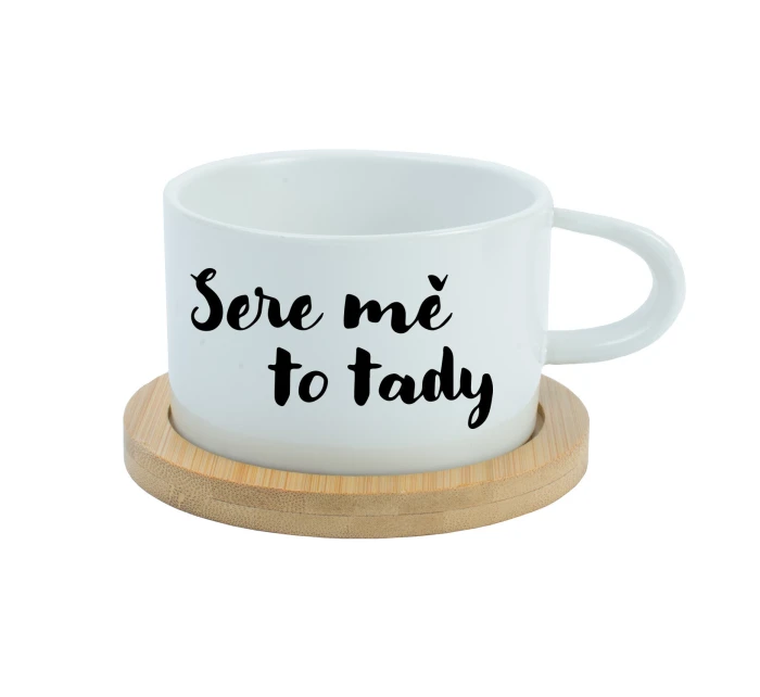 SERE MĚ TO TADY - bílý hrníček makronka 200 ml