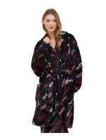 Dámský župan YI2222688F 006 tm.šedá s potiskem - DKNY