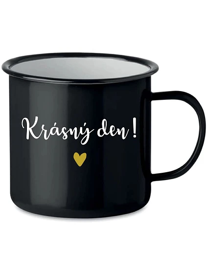 HRNEK KRÁSNÝ DEN! - černý plecháček 350 ml