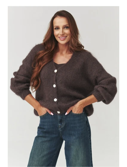 Svetr na zapínání  model 219736 Makadamia
